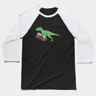 Dinosaur With Vintage Tape Baseball T-Shirt